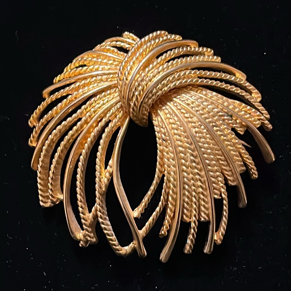 Gold Color Unique Design Brooch